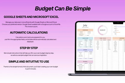 Families & Couples Budget Template - Excel/Google Sheet